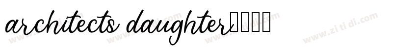 architects daughter字体转换